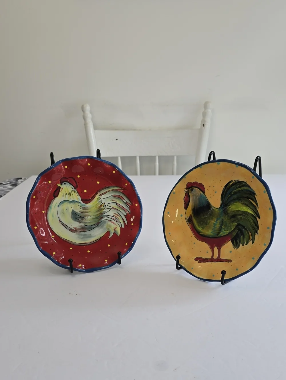 Susan Winget Set Of 2 Certified International Country Collage Salad Plates